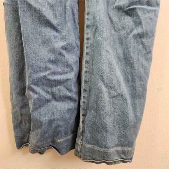 American Eagle Dreamy Drape Stretch Super High-Waisted Cargo Wide-Leg Jean Sz 4 - Picture 9 of 9